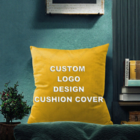 Housse de coussin carrée en lin et velours doux, imprimée par sublimation, avec logo personnalisé, 18x18 pouces, pour hôpital et usage domestique