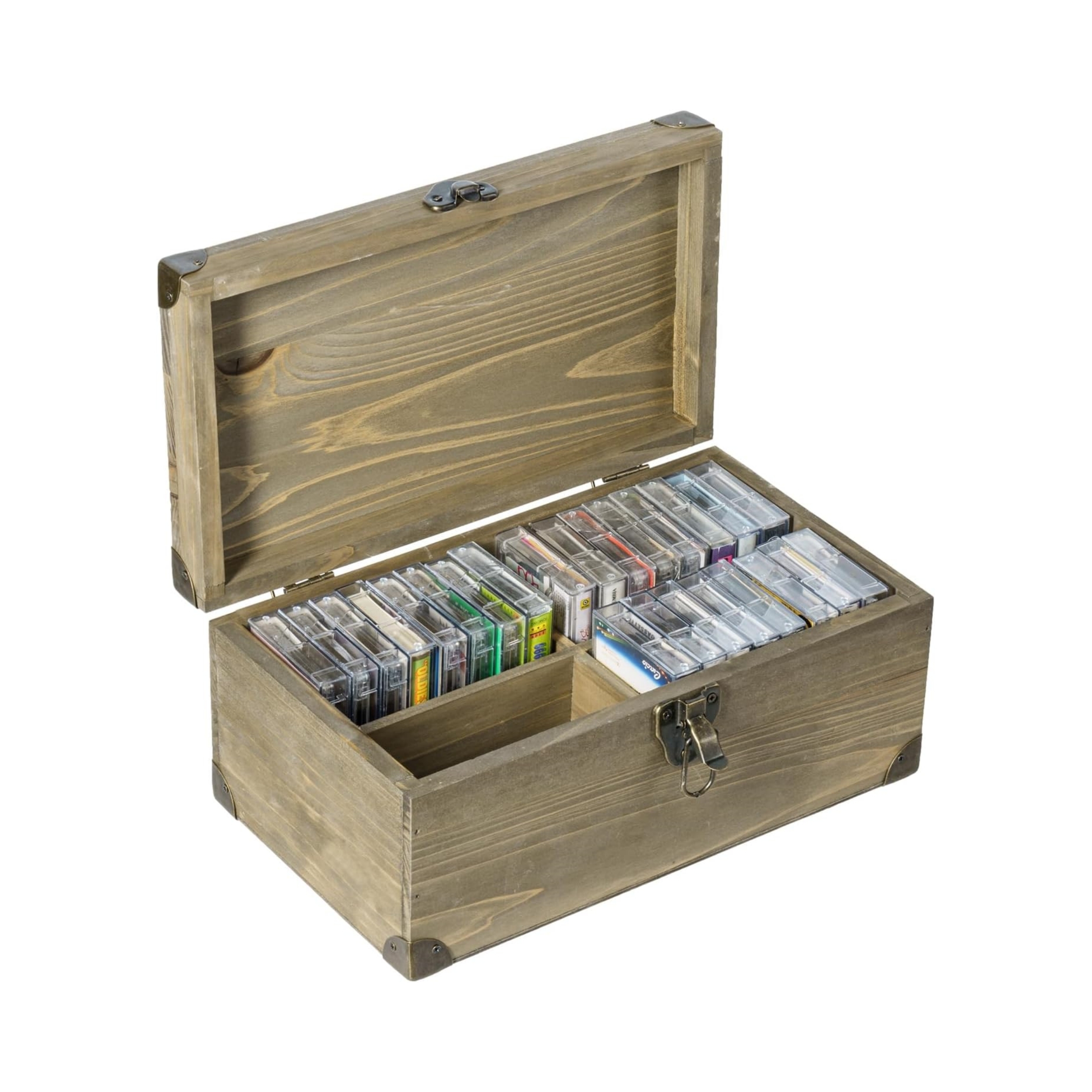 ERINGOGO Lot De 10 Boîtes De Rangement Cassettes Audio – Plastique Transparent Vintage Élégant