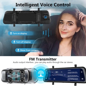 10 inch màn hình cảm ứng đa phương tiện Stereo <span class=keywords><strong>Car</strong></span> DVR ống kính kép Dash máy ảnh 4K <span class=keywords><strong>Rear</strong></span> <span class=keywords><strong>View</strong></span> Gương Android tự động không dây Carplay Dashcam - Product Image 3
