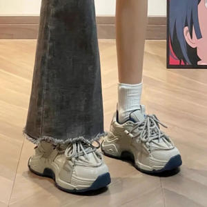 2024 printemps automne nouvelle version décontracté tout match sport chaussures de course pour femmes papa tête maille Surface hauteur augmentation - Product Image 5