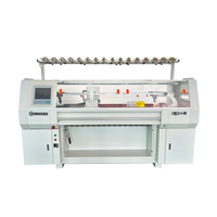 Machine à tricoter plate informatisée de qualité industrielle de 52 pouces avec densité de point variable pour col côtelé à motifs