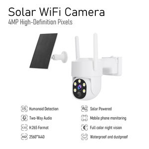 Grosir Full HD Outdoor deteksi gerak Panel surya energi rendah daya jaringan Wifi kamera surya PTZ dengan kartu memori - Product Image 5