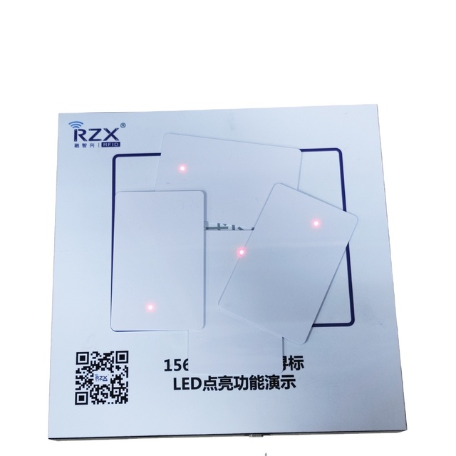 HF 13.56Mhz LED Light Plastic Blank Card Luxury NFC Business Card Customized Personalized with LED Flash