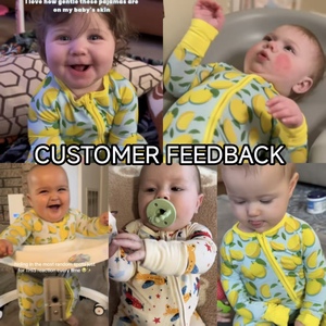 Pakaian Bayi Karakter Cetak Kustom Grosir 95% Kain Bambu Piyama Satu Potong Cetak Resleting Dua Arah Romper - Product Image 2