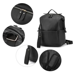 Bolsa de Pañales Portátil de Piel Vegana PU con Logotipo Personalizado, Bolsa de Viaje para Mamá con Cambiador y Bolsillo para Toallitas - Product Image 5