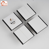 Interrupteurs et prises muraux de style européen tendance avec ports USB et lumières disponibles en noir blanc et or adaptés à un usage domestique