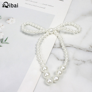 Qibai estilo Simple blanco perla arco amor pastel decoración postre Mesa Plug-In elegante perla arco <span class=keywords><strong>para</strong></span> <span class=keywords><strong>boda</strong></span> o celebración - Product Image 5