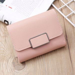 Free Sample oem odm <b>brown</b> coin small full grain pu leather short women <b>wallet</b> - Product Image 3