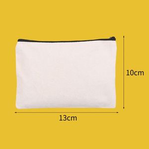 Custom Printed Logo Canvas Pouch <b>Personalised</b> Zipper Top Cotton Fabric Canvas Pouch <b>Bag</b> for Cosmetic Packaging - Product Image 4