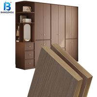 Panneau MDF de première qualité respectueux de l'environnement, avec colle E0 moderne, épaisseur personnalisée pour la fabrication de portes