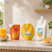 Sachets alimentaires imprimés sur mesure, sacs d'emballage avec bec verseur, conception et impression personnalisées, emballage alimentaire de détail, emballage de snacks pour la vente au détail