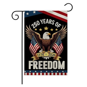 Drapeau des États-Unis 250 ans de liberté 12x18 pouces 1776 2026 Aigle chauve Étoiles Bannière de jardin Panneau de jardin patriotique Fête de l'Indépendance - Product Image 1