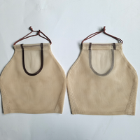 Sac de courses réutilisable en filet à cordon de serrage XIYI, écologique et durable, couleur unie, 45x47cm, pour fruits et rangement de cuisine