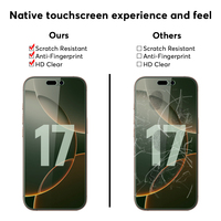 Protecteur d'écran en verre trempé de haute qualité Protecteur en verre anti-lumière bleue pour iPhone 17 Pro/17/16 Pro