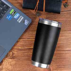 Factory Price Double Wall Insulated Travel Iced Stainless Steel Coffee Mug Cup Powder Coated Cups for <b>Hot</b>/Cold Drinks - Product Image 1