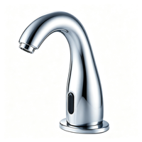 Robinet à capteur sans contact moderne, monotrou, infrarouge, pour lavabo, eau chaude et froide, hôtel, restaurant, toilettes publiques