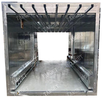 Cabine de peinture en poudre d'acier, four de cuisson haute température, chauffage au gaz, machine de peinture industrielle automatique par lots, précise