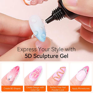 BORN PRETTY OEM Benutzer definierte Private Label 3D Semi-Solid Nail Art Sculpting Gel Nagel kleber für Nail Craving Moulding Water Drop Designs - Product Image 2