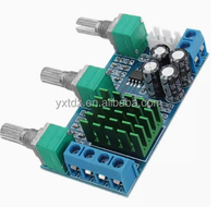 TOPCUS XH-M567 DC 12V 24V 80W x 2 Carte de préamplificateur numérique à double canal TPA3116D2 avec réglage des aigus et des basses