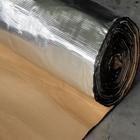 Matériau d'isolation acoustique auto-adhésif en aluminium avec feuille de caoutchouc mousse sur une face