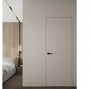 2025 cài đặt trang web Pháp Châu Âu rắn gỗ nội thất cửa ẩn bí <span class=keywords><strong>m</strong></span>ật tường với gương cho phòng ngủ - Product Image 3