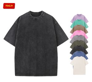 T-shirt unisexe en gros, style vintage, surdimensionné, grande taille, streetwear, graphique, personnalisez votre logo - Product Image 2