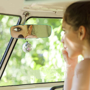 Gương Chiếu Hậu Xe Hơi Siêu Rộng 300Mm Khung Trong Suốt Hiện Đại Đàn Hồi Màu Trắng - Product Image 2