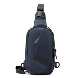 Bolsos cruzados Oxford impermeables para hombre al por mayor con puerto de carga USB, mochila tipo bandolera para viajes de negocios, bolso de pecho de un solo hombro - Product Image 4