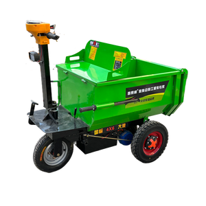 Carretilla Eléctrica Verde con Motor de 1000W, Cuatro Ruedas, Construcción de Acero, Uso Industrial Móvil en Obras - Product Image 6