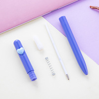 Nouveau stylo bille en plastique avec motif cœur, logo personnalisé, pointe de 1,0 mm, séchage rapide, fournitures de bureau, papeterie pour étudiants, cadeau de bienvenue