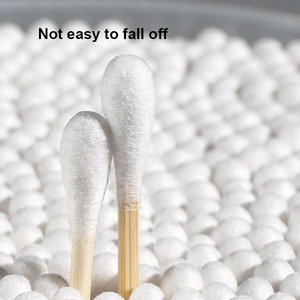 Bâtonnets de <span class=keywords><strong>coton</strong></span> écologiques en bois, tampons cosmétiques purs avec tige en bois - Product Image 2