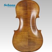 High-end Handmade Schona Brand Violin Model SV-02ME Sizes 4/4 to 1/4 Alpine Spruce Face European Tiger Maple Back/Sides