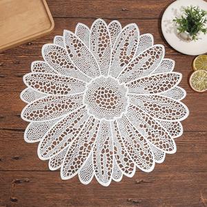 Mantel Individual Hueco de PVC Antideslizante y Resistente al Calor, Juego de Manteles Individuales para Mesa de Comedor, Estilo Clásico para el Hogar, Bodas/Fiestas - Product Image 3