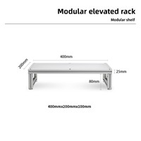 Support de moniteur modulaire personnalisable Design Warehouse, en acrylique et alliage d'aluminium, support de bureau en métal