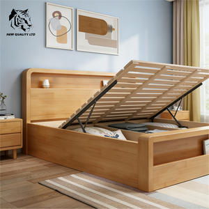 Cama King Size de Madera, Diseño Nuevo, Muebles de Dormitorio, Precio Económico, Venta Directa de Fábrica en China, Gran Stock Disponible para Envío Inmediato - Product Image 3