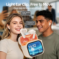Auriculares Inteligentes con Traductor IA, Pantalla Táctil a Todo Color, Pantalla Digital, Cancelación de Ruido Activa (ANC), Resistentes al Agua, Traducción en Tiempo Real y Sin Conexión para Viajes