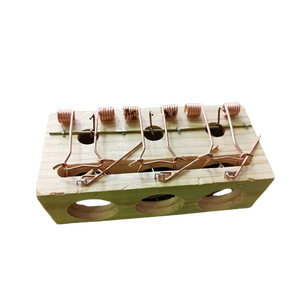 Pièges à souris en bois sans cruauté avec pièges à rongeurs à <span class=keywords><strong>3</strong></span> trous pour attraper des souris et des rats - Product Image 4