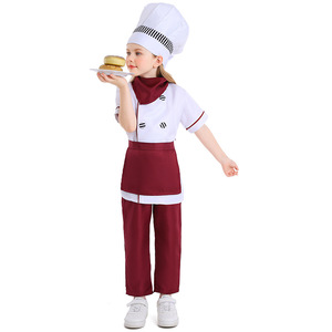 Costume de chef de pâtisserie occidental pour enfants Festival Performance Wine Red Cake - Product Image 3