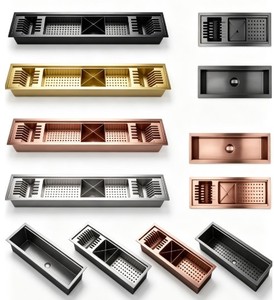 Escurridor de Platos Integrado de Acero Inoxidable de Alta Calidad con Accesorios para Cocina, Producto Elegante - Product Image 1