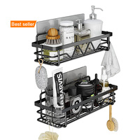 Support mural rotatif en fer sans perçage, auto-adhésif, en ABS, pour salle de bain et cuisine, étagère d'angle de rangement