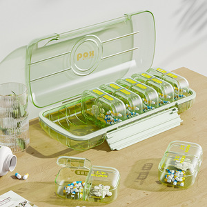 Organizzatore di pillole quotidiane 7 scatola piccola organizzatore di Medicine porta Medicine da viaggio - Product Image 5