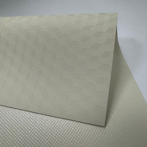 Tissu noir de PVC de bâche de PVC de relief par 3D de couleur grise beige pour l'auvent de tente - Product Image 1