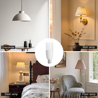 Ampoule LED en forme de bâton en aluminium+PC à haute luminosité B22/E27 5W/9W/12W/16W pour usage professionnel CRI 80 Garantie de 2 ans