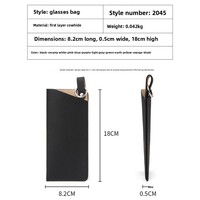 Nouvelle Pochette à Lunettes en Cuir Véritable 2026 – Étui de Rangement Portable pour Lunettes de Soleil