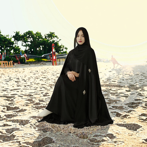 Mode moderne vêtements islamiques pour femmes Premium marocain Caftan Abaya conceptions strass Hijab Jersey musulman écharpe XS été - Product Image 3