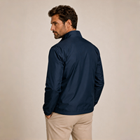 Veste matelassée double face en coton pour homme, avec poignets élastiques en polyester et élasthanne, coupe-vent, décontractée pour le quotidien