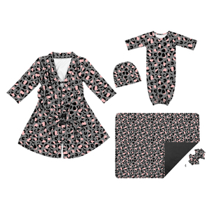 PJA-011 5pcs Pack Rose Floral Maman et Moi De Maternité Robe et Correspondant Bébé Ensemble - Product Image 4
