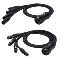 Cable DMX512 de 4 Canales, Adaptador Ethernet RJ45 de 3 Pines XLR, Trenzado de PVC, Extensor de Señal Profesional para Iluminación de Escenarios