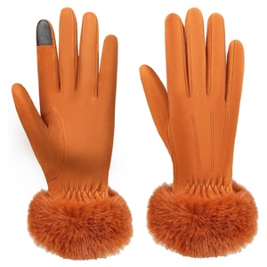 Pour <span class=keywords><strong>Amazon</strong></span> Deerskin gants thermiques pour femmes coréen velours antidérapant <span class=keywords><strong>cuir</strong></span> automne hiver cyclisme conduite tactile décontracté plaine - Product Image 5