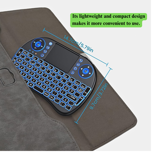 Mini <span class=keywords><strong>clavier</strong></span> <span class=keywords><strong>sans</strong></span> <span class=keywords><strong>fil</strong></span> avec pavé tactile rétroéclairé, 7 couleurs rétroéclairées, <span class=keywords><strong>clavier</strong></span> portable 2.4G <span class=keywords><strong>pour</strong></span> Smart <span class=keywords><strong>TV</strong></span>, PC, ordinateur portable, Android, Mac, Windows - Product Image 6